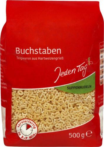 Jeden Tag JedenTag Suppennudeln Buchstaben 500g Beutel