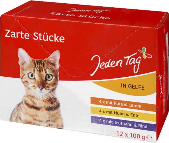 Jeden Tag JedenTag Katzenfutter in Gelee Multipack 12x100g