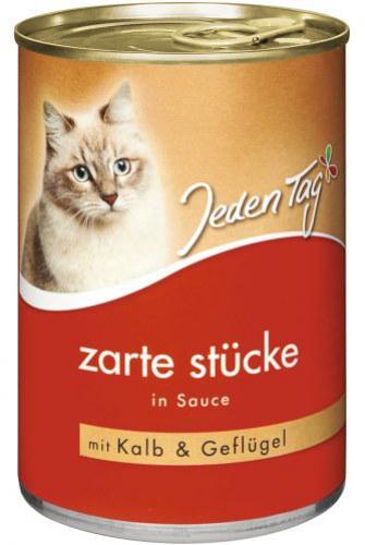 Jeden Tag JedenTag Katzenfutter Kalb + Geflgel in Sauce 415g Dose