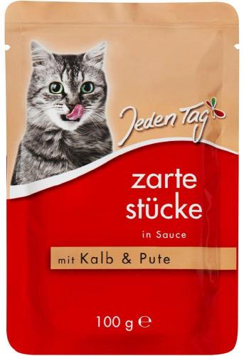Jeden Tag JedenTag Katzenfutter Kalb und Pute Sosse 100g