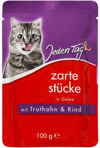 Jeden Tag JedenTag Katzenfutter Truthahn und Rind Gelee 100g