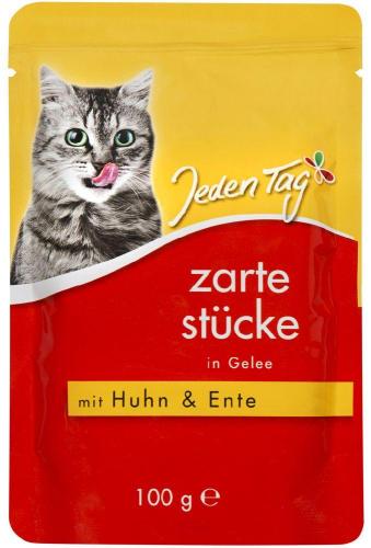 JedenTag Katzenfutter Huhn und Ente Gelee 100g