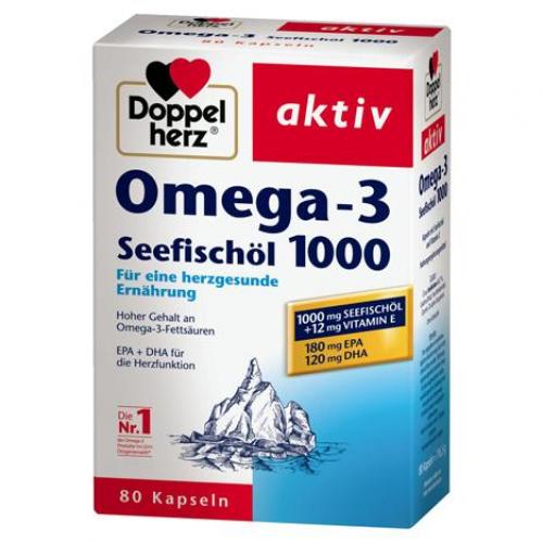 Doppelherz Omega-3 Seefisch�l 1000mg 80 Kapseln