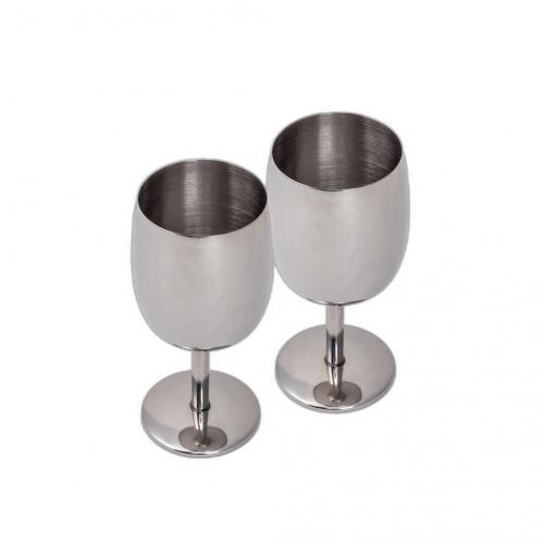 Camp4 Edelstahl-Weinkelch - 2er Set