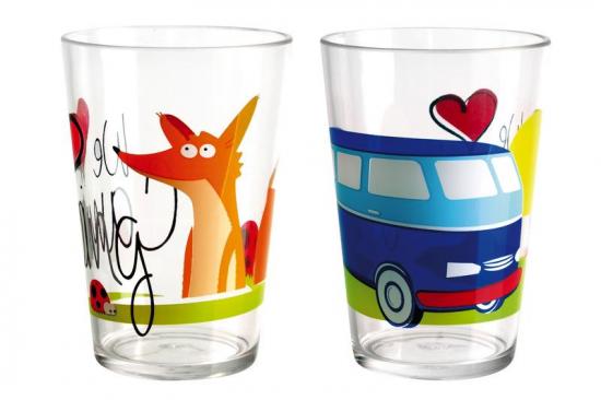 Camp4 Farbenfrohe Kinder-Trinkglser im 2er Set