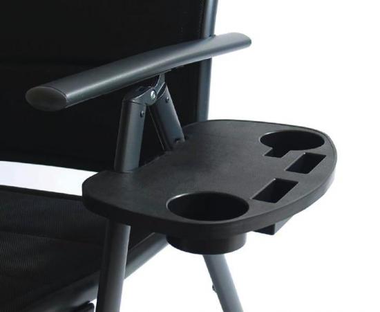 Reimo Tent Technology Seitentisch fr Campingstuhl, schwarz, mit 4 Fchern