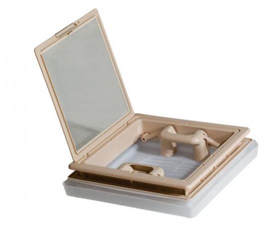 MPK Dachhaube Milchglas - Farbe: Grau - Ausschnittma�: 400 x 400 mm