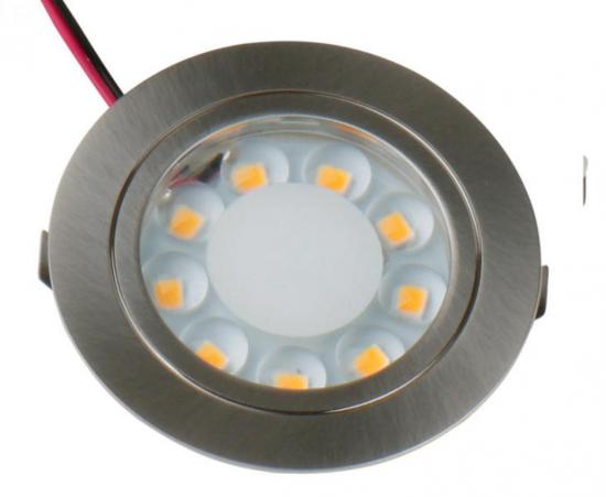 Sonstige 9 LED 65x13mm Zink, verchromt, 1,7Watt, rund