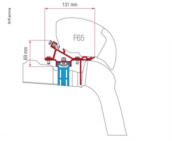 Adapter VW Crafter ab 2018 Fiamma F80 / F65L