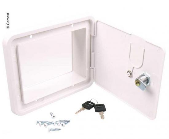 n.a. Serviceklappe mit Schloss, Au�enma� 151x166mm, wei�