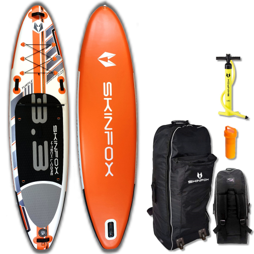 Skinfox SKINFOX TURTLE ALU-SET (335x80x15)  4-TECH L-CORE SUP Paddelboard orange - Farbe: orange - Groesse: Board,Bag,Pumpe