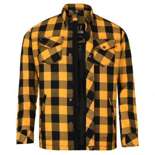 Bores Lumberjack BASIC Herren Motorradhemd Schutzlevel A Schwarz Gelb XL