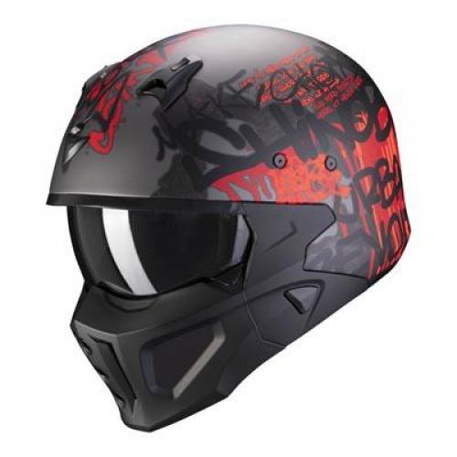 SCORPION Scorpion Jet Helm COVERT-X WALL Dark Silber Matt-Rot XL