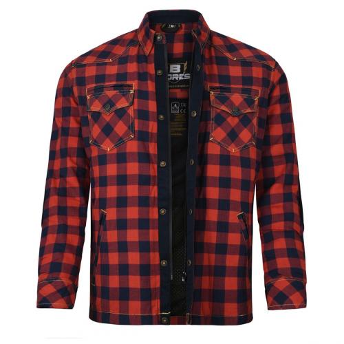 Bores Motorradhemd Herren Lumberjack PREMIUM Level AA Rot Blau 4XL