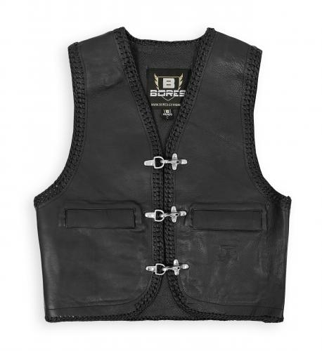 Bores Sunride 5 - Motorrad Lederweste Herren - schwarz - M