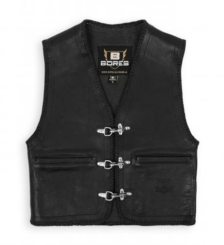 Bores Sunride 1 - Motorrad Lederweste Herren - schwarz - XL