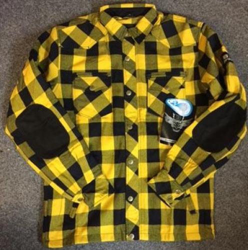 Bores Lumberjack Motorrad Hemd Herren - BorteXX Aramid - gelb-schwarz - L