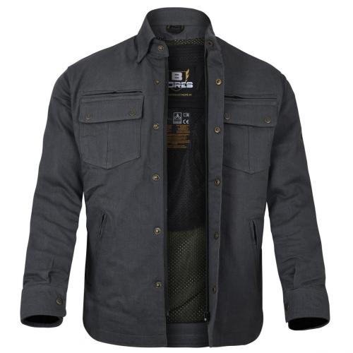 Bores Motorradhemd Driver Herren Premium BORTEXX Schutzlevel AA Grau XL