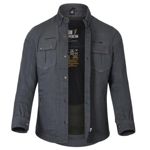 Bores Motorradhemd Damen Driver Premium BORTEXX Schutzlevel AA Grau XL