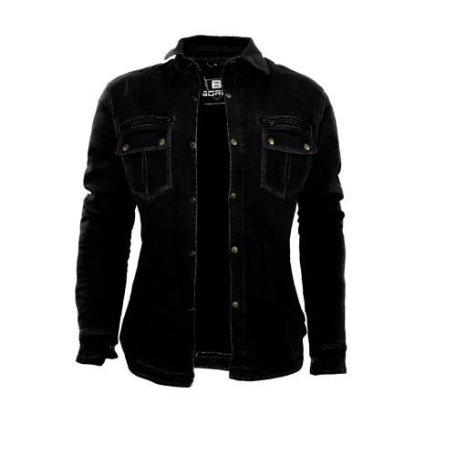 Bores Motorradshirt Driver Damen - PREMIUM - schwarz - 2XL