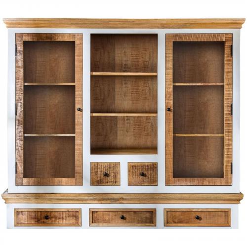 Vitrinenaufsatz Vintage Bianco Mango - uniqueroom